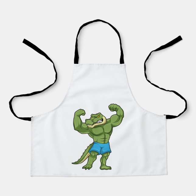 Crocodile as Bodybuilder extreme Apron (Front)