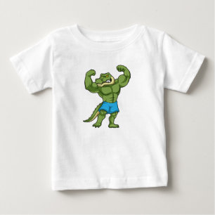 Crocodile as Bodybuilder extreme Baby T-Shirt