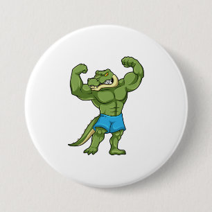Crocodile as Bodybuilder extreme Button