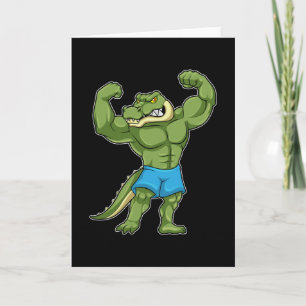 Crocodile as Bodybuilder extreme Card