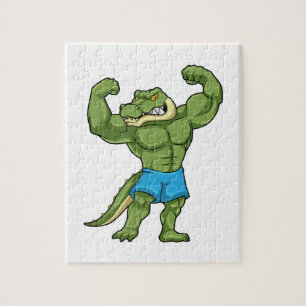 Crocodile as Bodybuilder extreme Jigsaw Puzzle