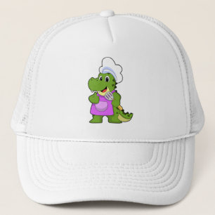 Crocodile as Cook with Spatula Trucker Hat