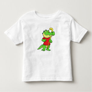 Crocodile at Field hockey with Stick Toddler T-shirt