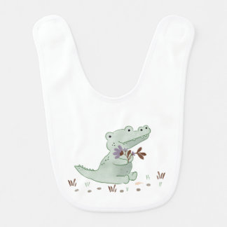 crocodile baby bib