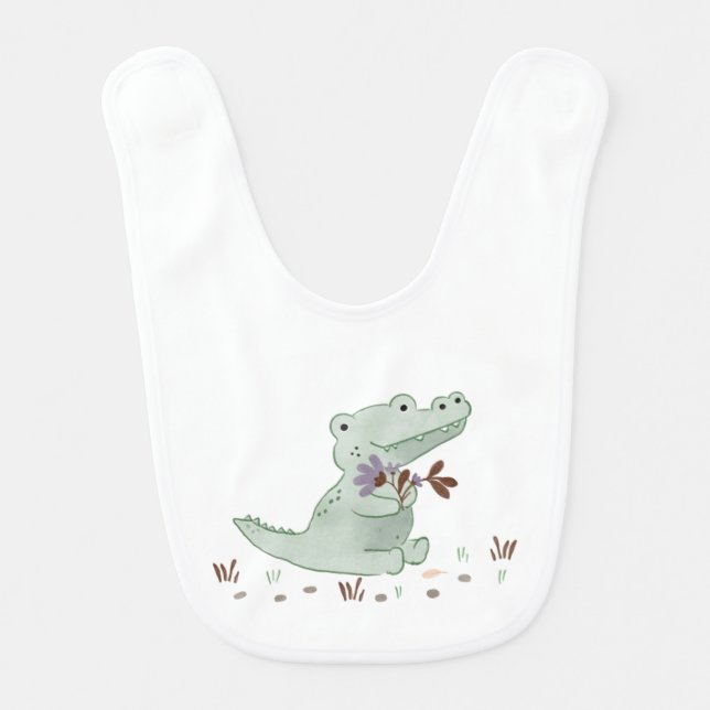 crocodile baby bib (Front)