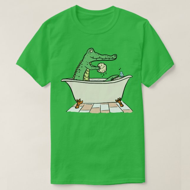 Crocodile Bathtime T-Shirt (Design Front)