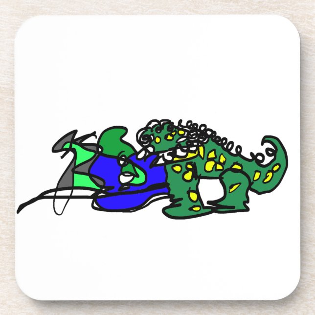Crocodile beat beverage coaster (Front)