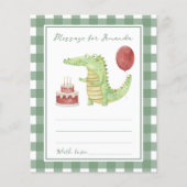 Crocodile birthday time capsule message (Front)