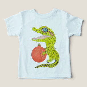 CROCODILE CELEBRATING CHRISTMAS TODDLER T-SHIRT