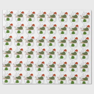 Crocodile Christmas Wrapping Paper