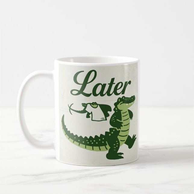 crocodile coffee mug (Left)