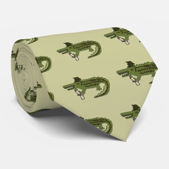 Crocodile Cool Neck Tie (Rolled)