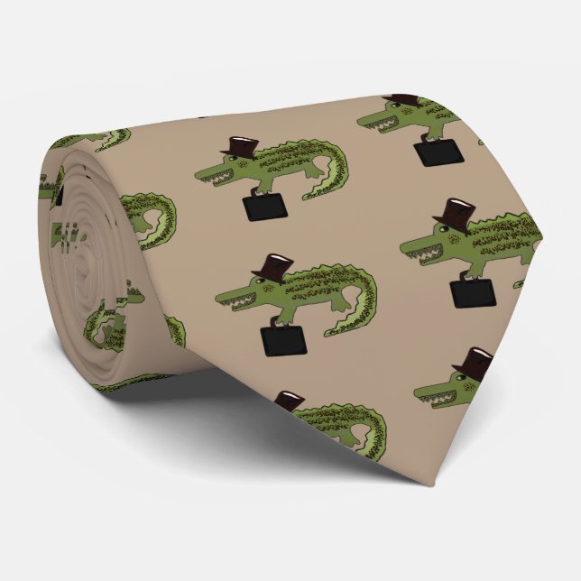 Crocodile Cool Tie (Rolled)