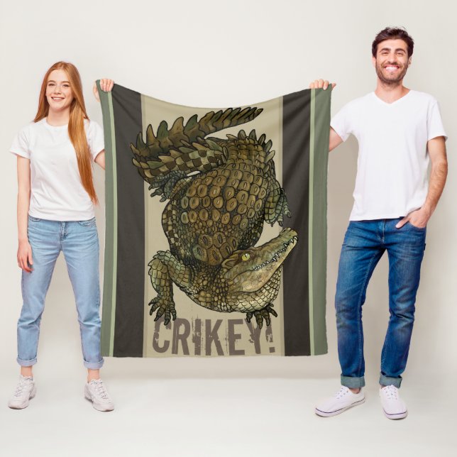 Crocodile Crikey! Fleece Blanket (In Situ)
