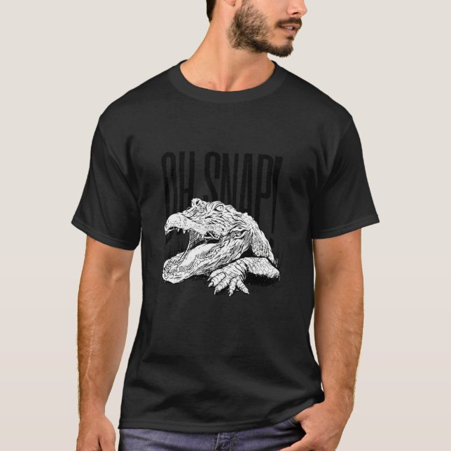 Crocodile croc scary creepy teeth T-Shirt (Front)