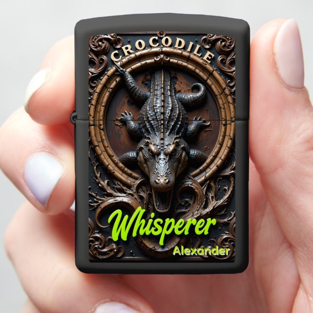 Crocodile Depth Breaker Aerial Zippo Lighter (In Hand)