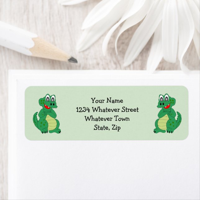 Crocodile Design Return Address Label (Insitu)