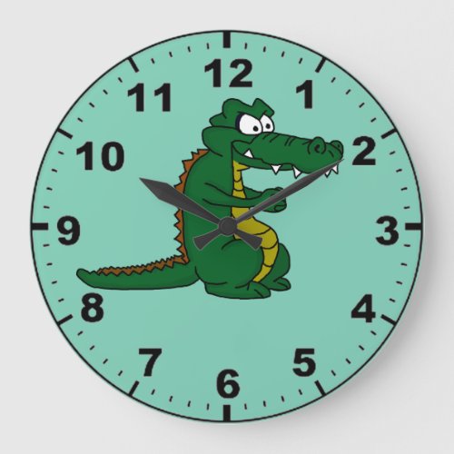 Crocodile design wrist watches large clock