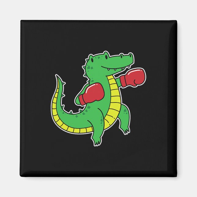 Crocodile Does Boxing  Magnet (Front)