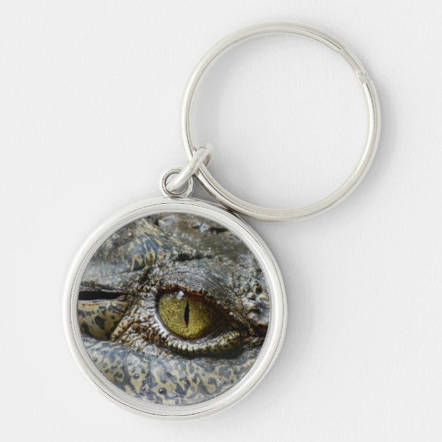 crocodile eye face animal custom personalize diy keychain (Front)