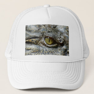 crocodile eye face animal custom personalize diy trucker hat