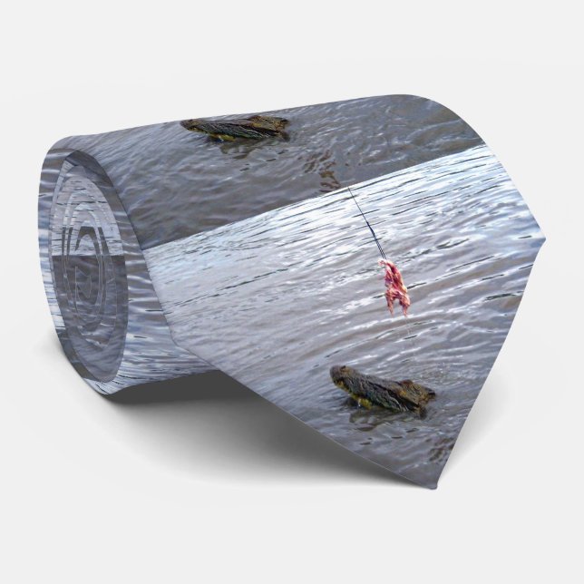 Crocodile Feeding Time, Neck Tie (Rolled)