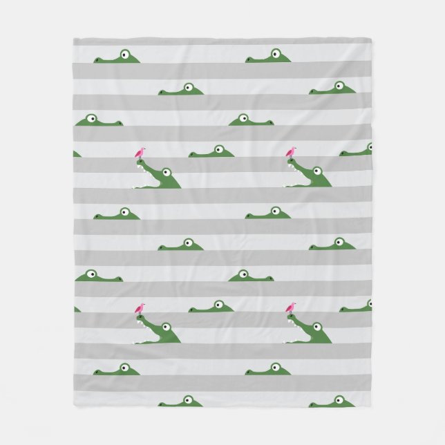 Crocodile Fleece Blanket (Front)