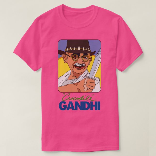 Crocodile Gandhi T-Shirt (Design Front)