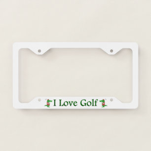 Crocodile Golfer License Plate Frame