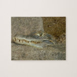 Crocodile Head Close-up Wildlife Photo Jigsaw Puzzle