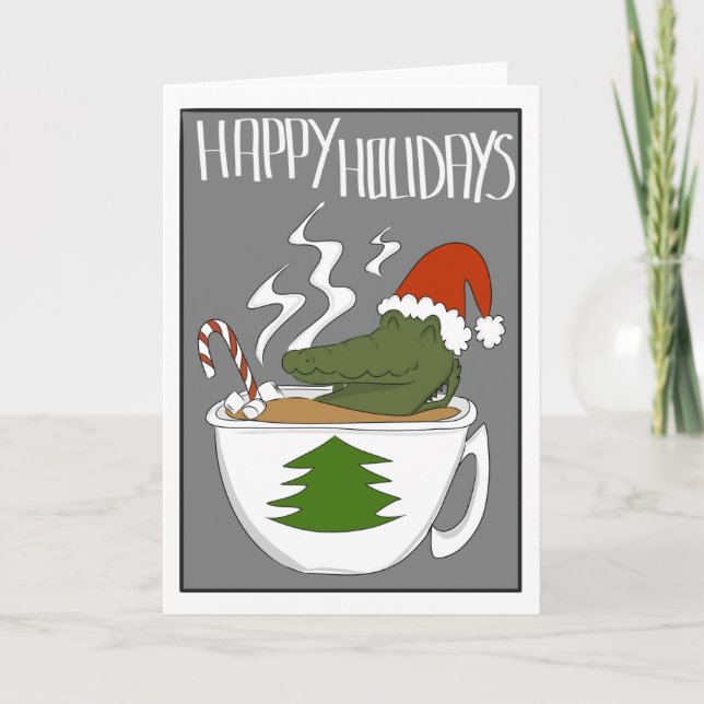 Crocodile Holiday Card (Front)