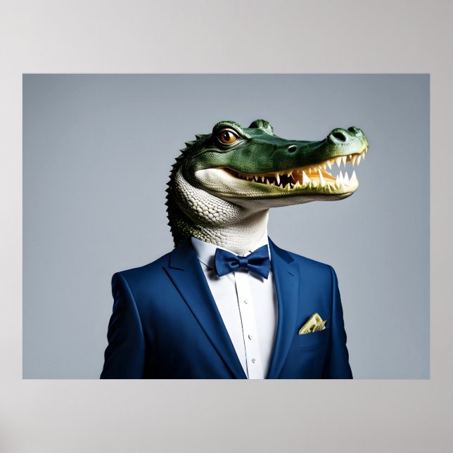 Crocodile in suit poster (Front)