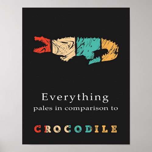 Crocodile is opening her mouth poster