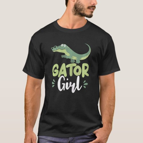 Crocodile Kids Alligator Animal Gator Girl T_Shirt