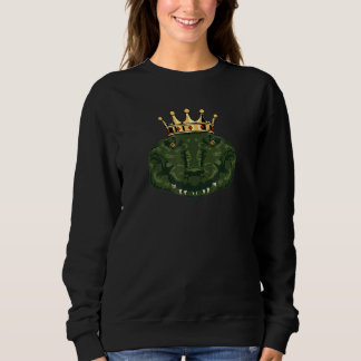 Crocodile King Wearing A Crown Animal Mascot Face Sweatshirt