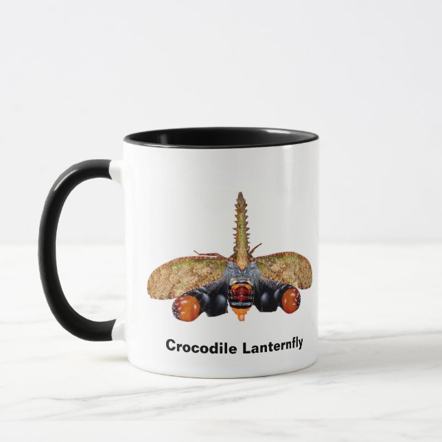 Crocodile Lantern fly (Cathedra serrata) Mug (Left)
