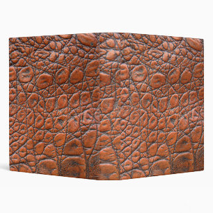 crocodile leather fake look 3 ring binder