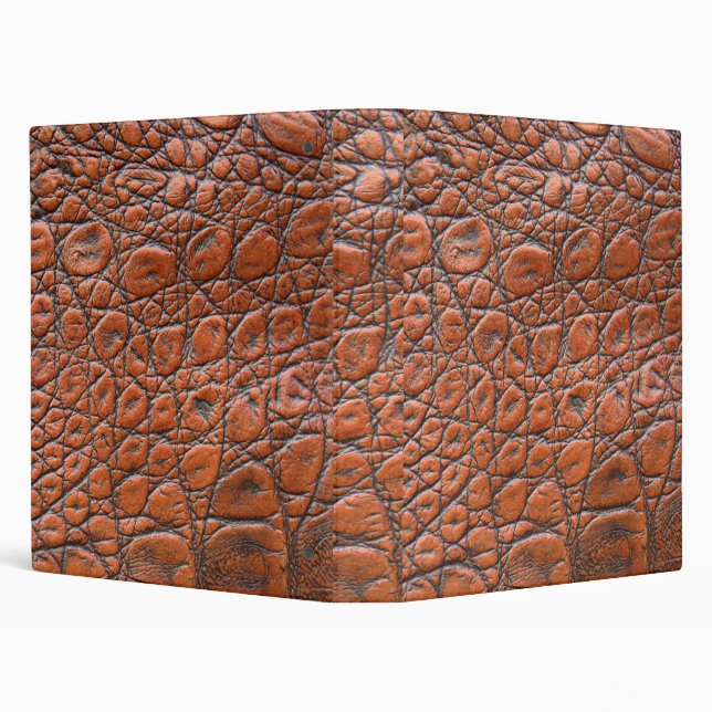 crocodile leather fake look 3 ring binder (Background)