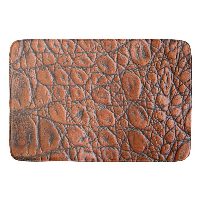 crocodile leather fake look bath mat (Front)