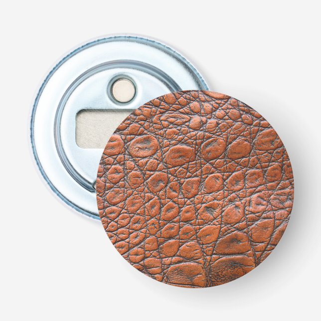 crocodile leather fake look bottle opener (Front)