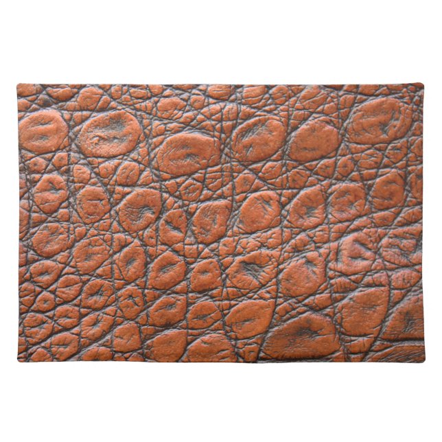 crocodile leather fake look cloth placemat (Front)
