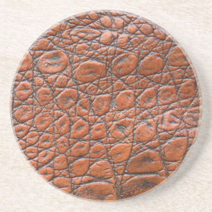 crocodile leather fake look coaster