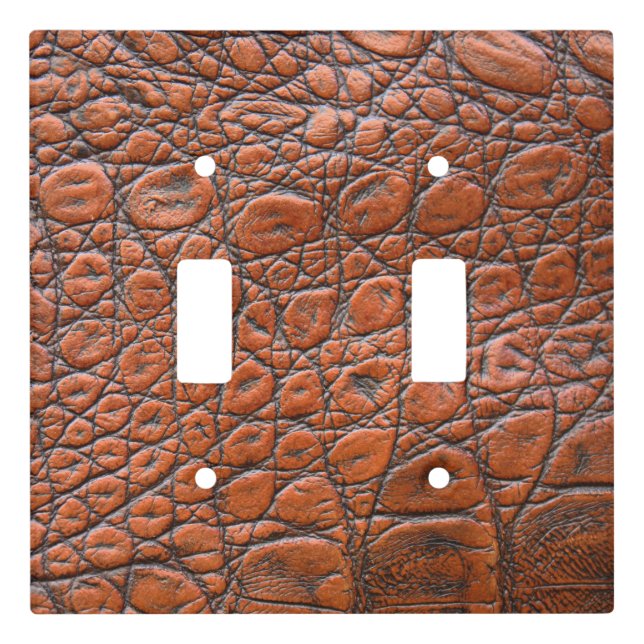 crocodile leather fake look light switch cover (Front)