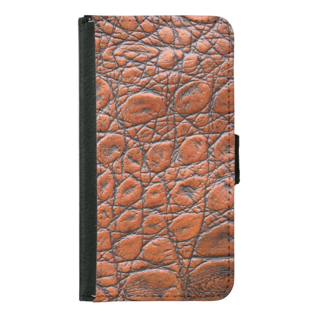 crocodile leather fake look samsung galaxy wallet case (Front)