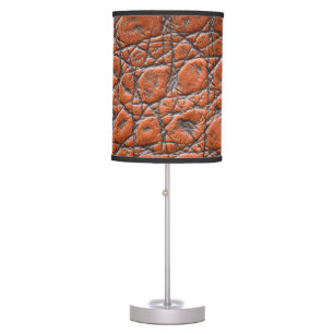 crocodile leather fake look table lamp