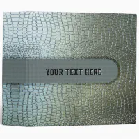 Croc Turquoise Spine Embossed Leather