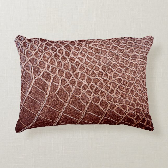Crocodile leather pattern backgroundabstract,allig accent pillow (Front)
