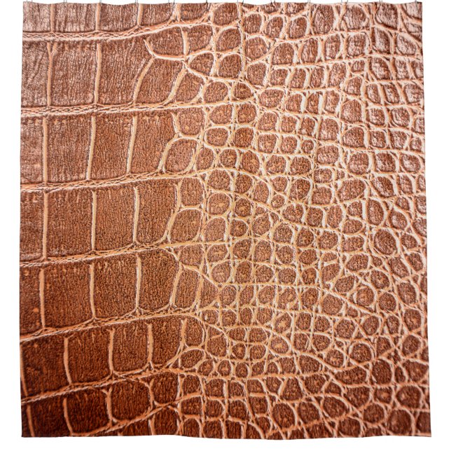 Crocodile leather pattern backgroundabstract,allig shower curtain (Front)
