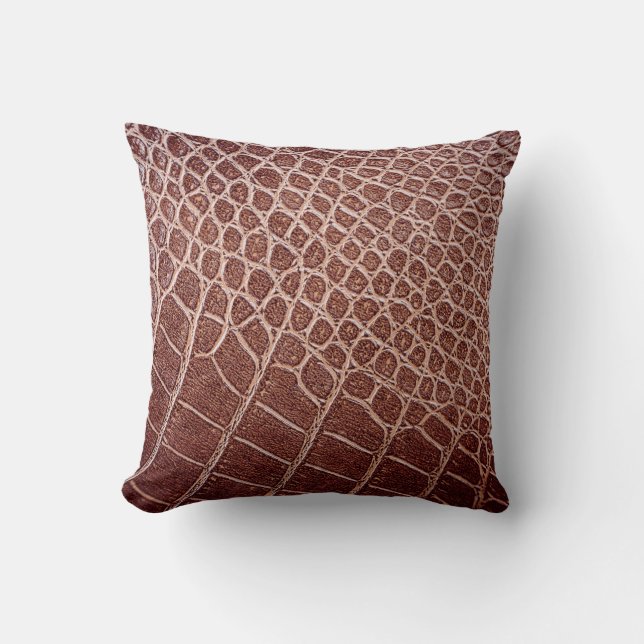 Crocodile leather pattern backgroundabstract,allig throw pillow (Front)