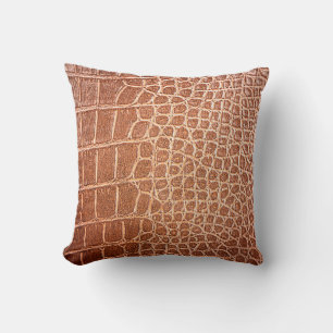 Crocodile leather pattern backgroundabstract,allig throw pillow